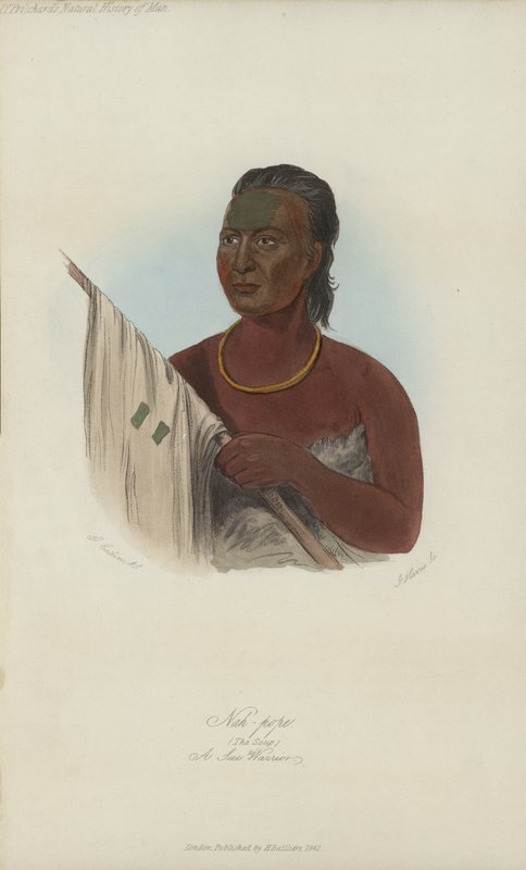 Nah-papież, Zupa, Sac Warrior (akwatinta) autorstwa after George Catlin