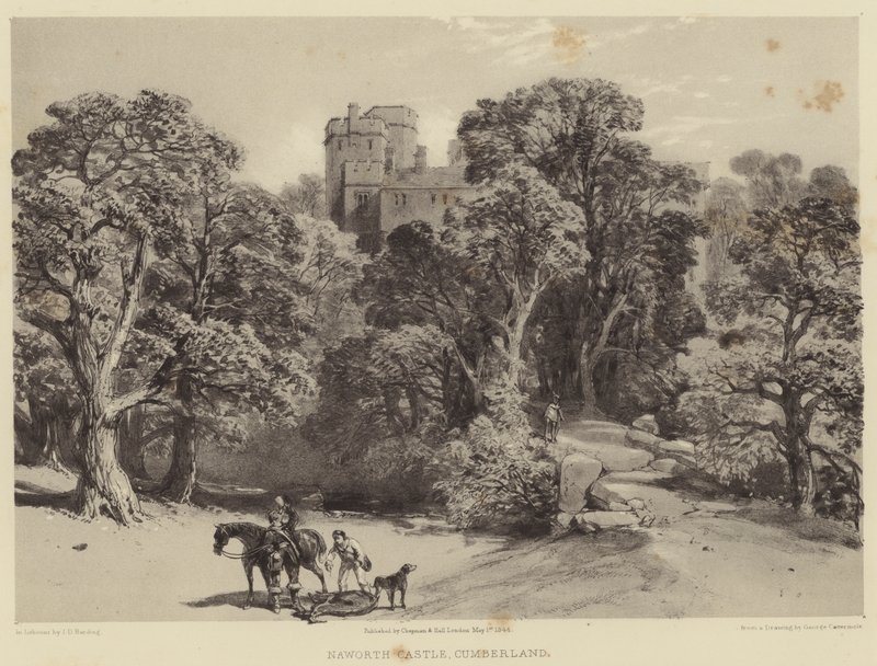 Zamek Naworth, Cumberland autorstwa after George Cattermole