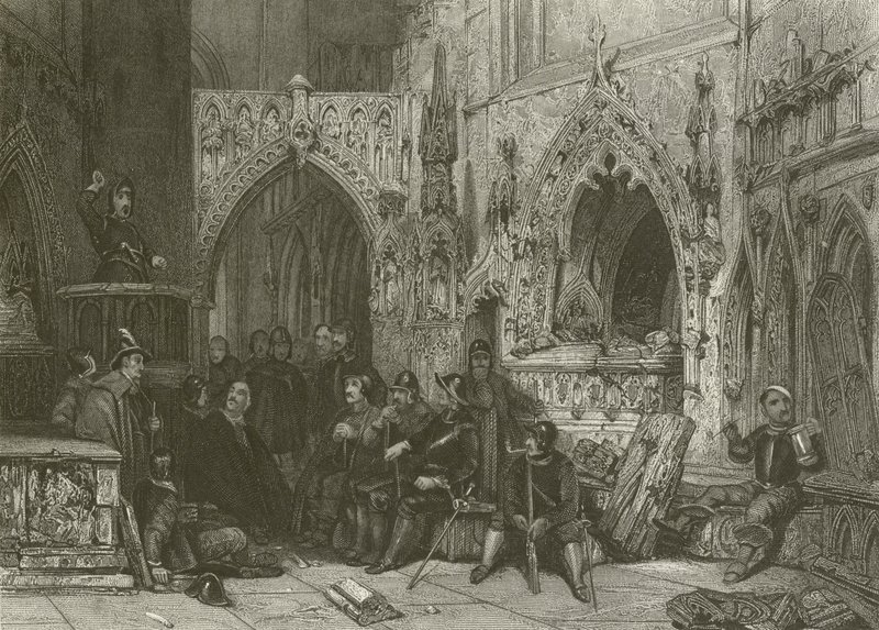 Głoszenie purytański żołnierz autorstwa after George Cattermole