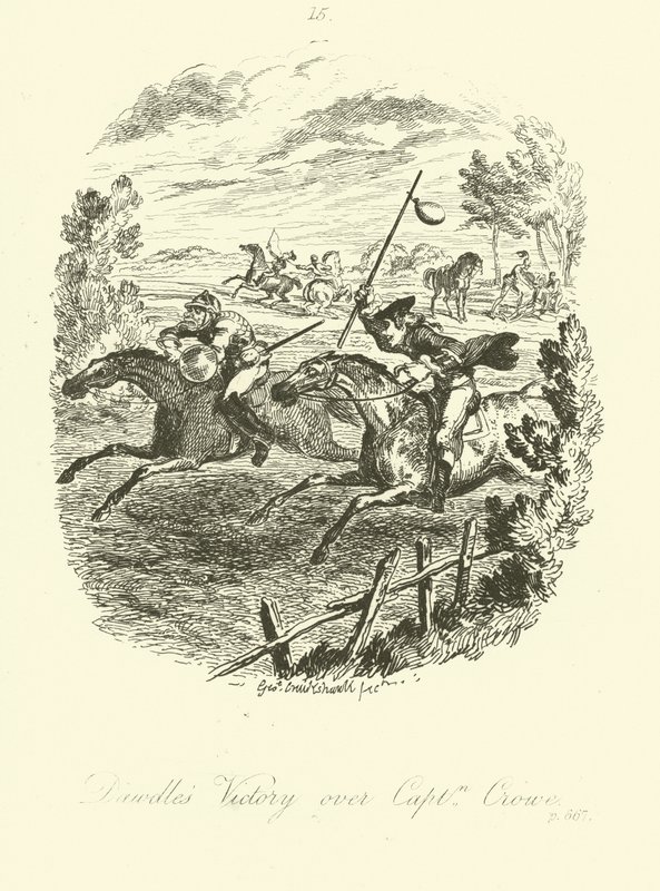 Ilustracja do nagolenników Launcelot autorstwa Tobiasa Smolletta autorstwa after George Cruikshank