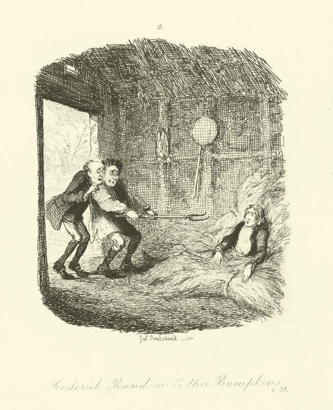 Ilustracja do Rodericka Random autorstwa Tobiasa Smolletta autorstwa after George Cruikshank