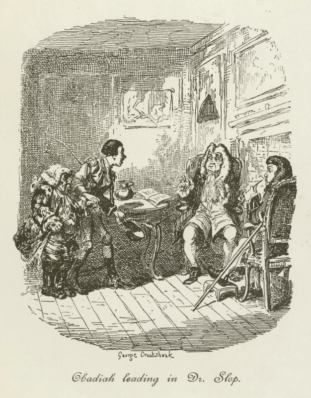 Ilustracja do Tristrama Shandy autorstwa after George Cruikshank