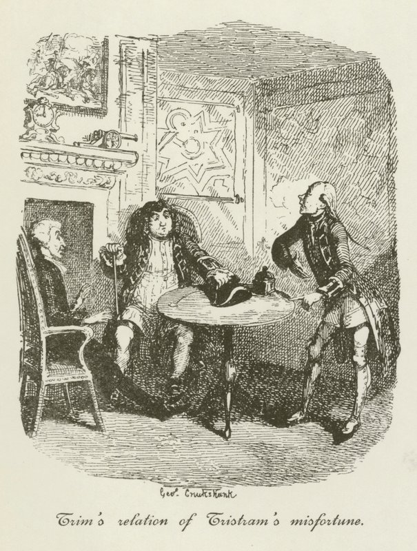 Ilustracja do Tristrama Shandy autorstwa after George Cruikshank