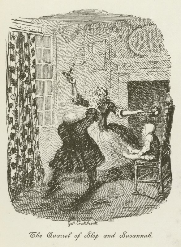 Ilustracja do Tristrama Shandy autorstwa after George Cruikshank