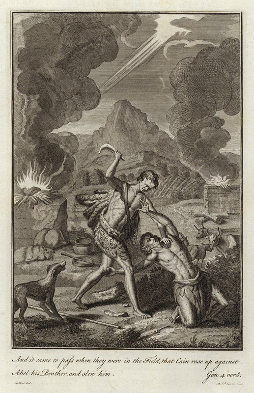 Kain zabija Abla autorstwa after Gerard Hoet