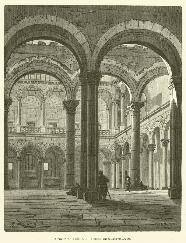 Alcazar de Tolede autorstwa Gustave after Dore