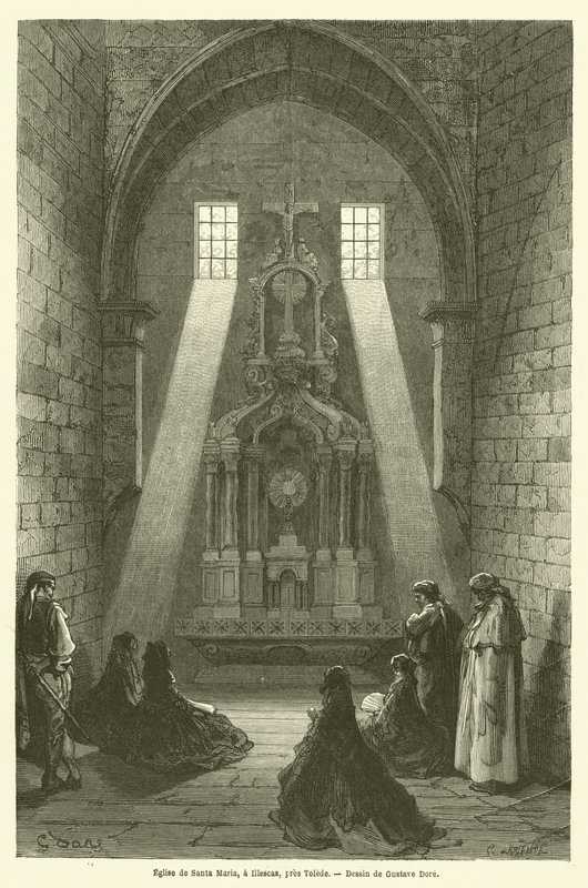 Kościół Santa Maria, w Illescas, niedaleko Toledo autorstwa Gustave after Dore
