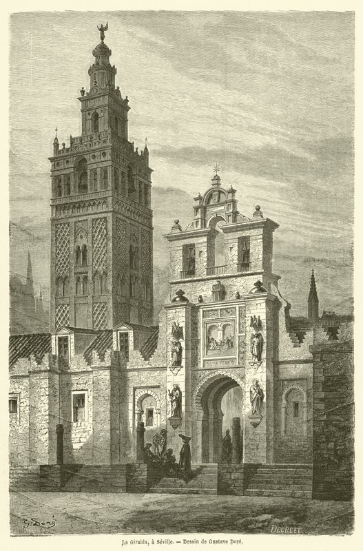 La Giralda, Sewilla autorstwa Gustave after Dore