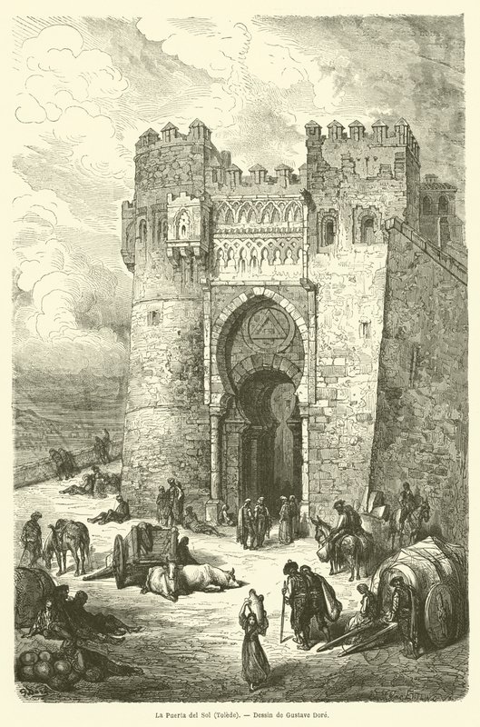 Brama Słońca, Toledo autorstwa Gustave after Dore