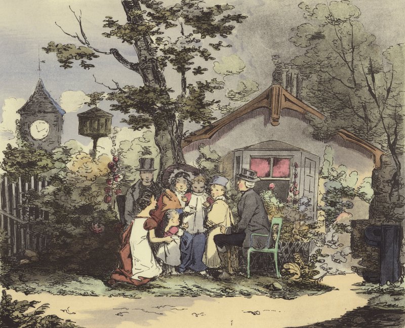 Pastor i jego rodzina autorstwa after Henri Bonaventure Monnier