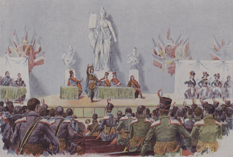 Ilustracja z Memories of the School of Mars autorstwa after Henri Georges Jacques Chartier