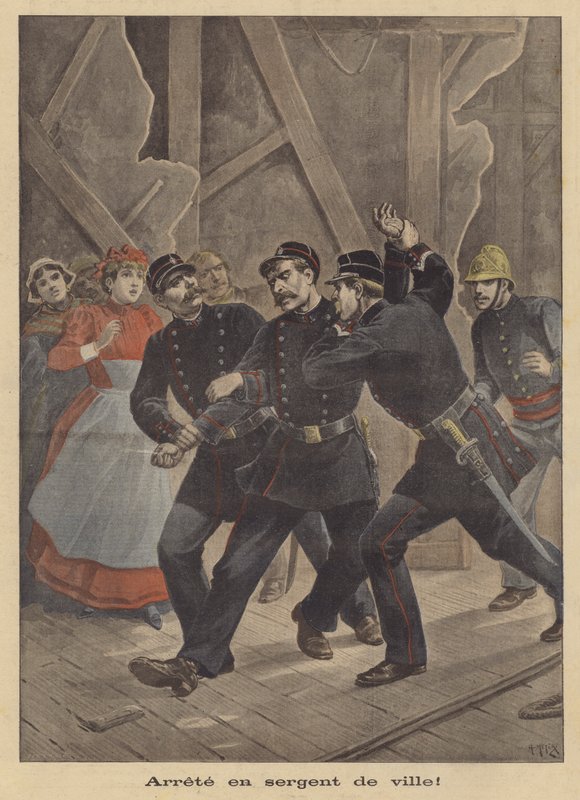 Aresztowanie policjanta autorstwa after Henri Meyer