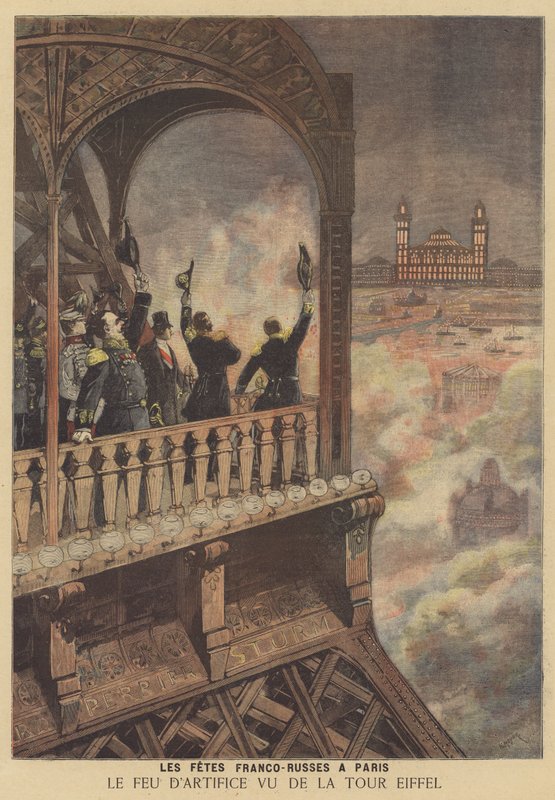 Obchody w Paryżu upamiętniające sojusz francusko-rosyjski autorstwa after Henri Meyer