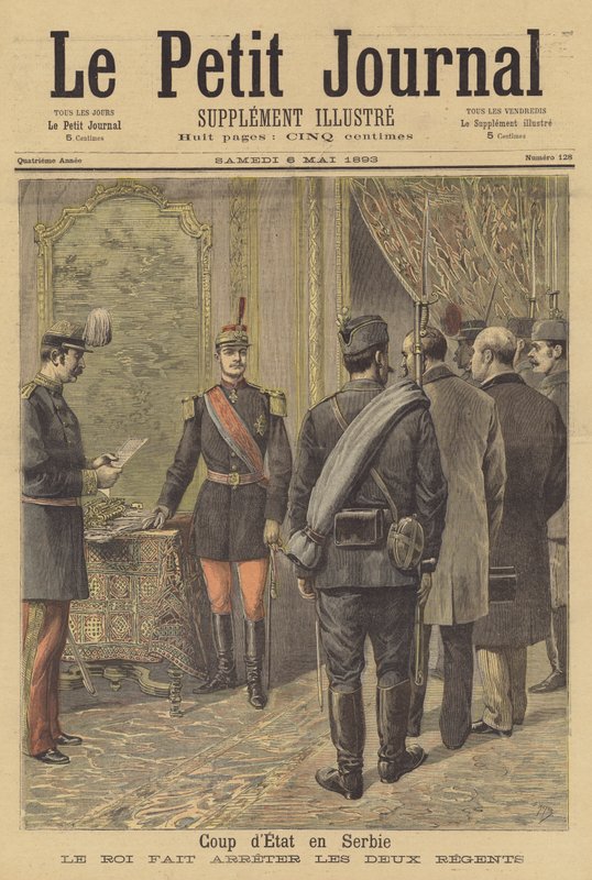 Detat zamachu stanu w Serbii autorstwa after Henri Meyer