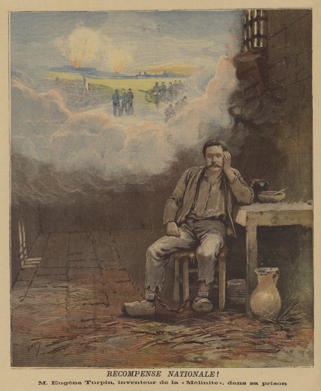 Eugene Turpin, wynalazca wybuchowego Melinitu, w więzieniu autorstwa after Henri Meyer