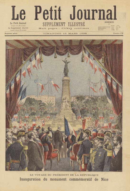 Inauguracja pomnika upamiętniającego reintegrację Hrabstwa Nicei z Francją autorstwa after Henri Meyer