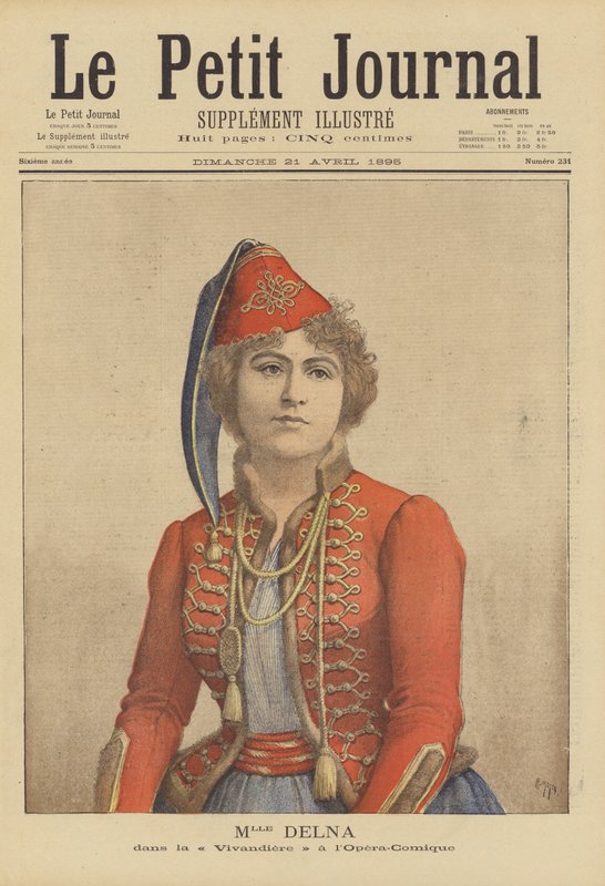 Marie Delna w Vivandiere w Opera-Comique autorstwa after Henri Meyer