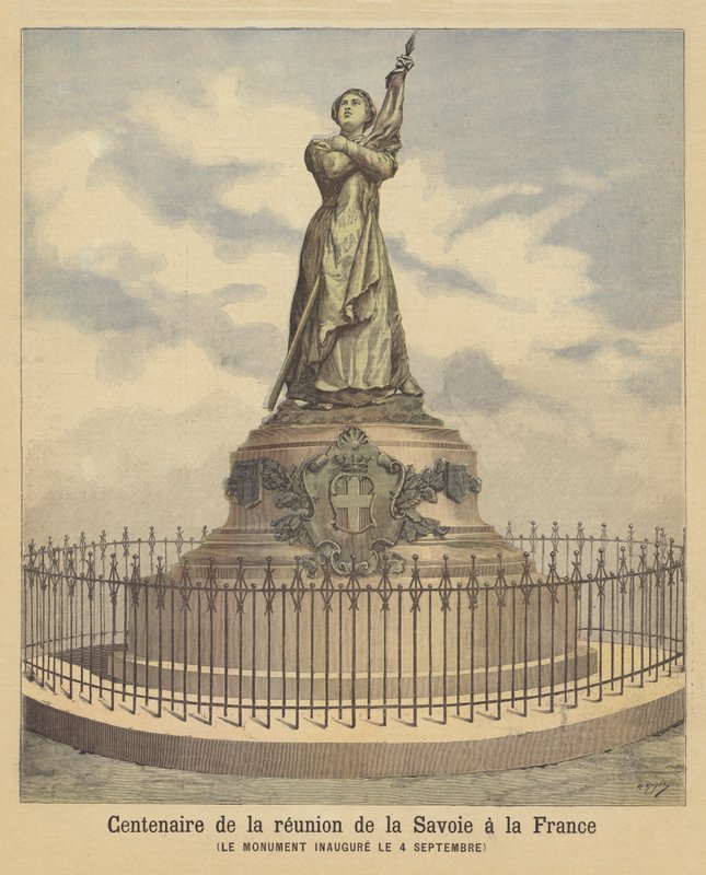 Pomnik upamiętniający stulecie przyłączenia Sabaudii do Francji autorstwa after Henri Meyer