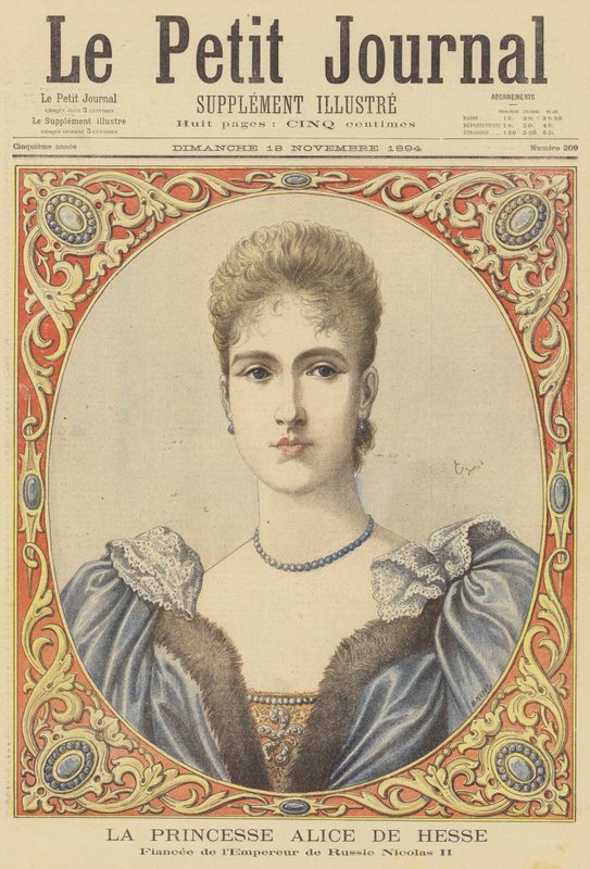 Księżniczka Alix z Hesji, narzeczona cara Rosji Mikołaja II autorstwa after Henri Meyer