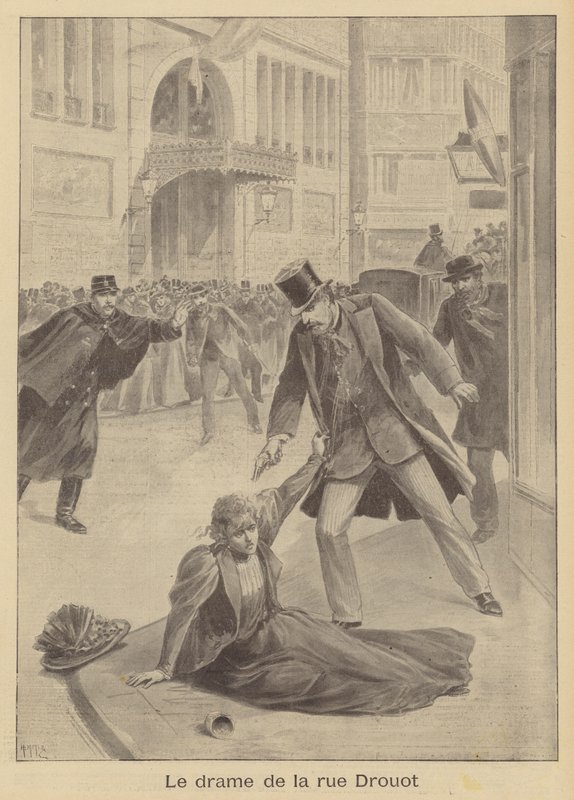 Strzelanie na Rue Drouot, Paryż autorstwa after Henri Meyer
