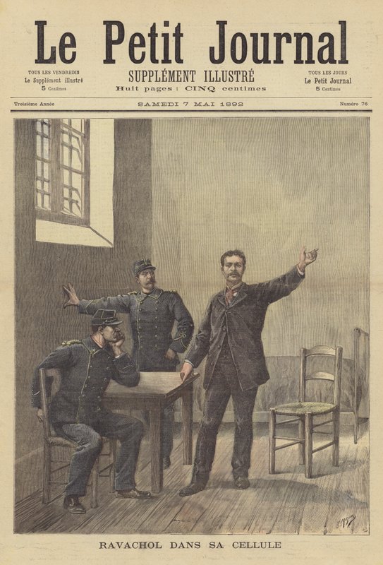 Francuski anarchista Ravachol w swojej celi więziennej autorstwa after Henri Meyer