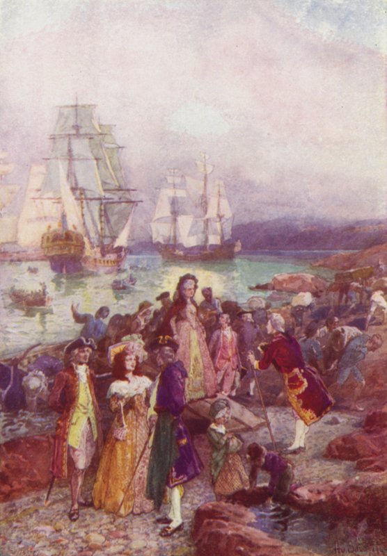 Lądowanie lojalistów, 1783 autorstwa after Henry Sandham