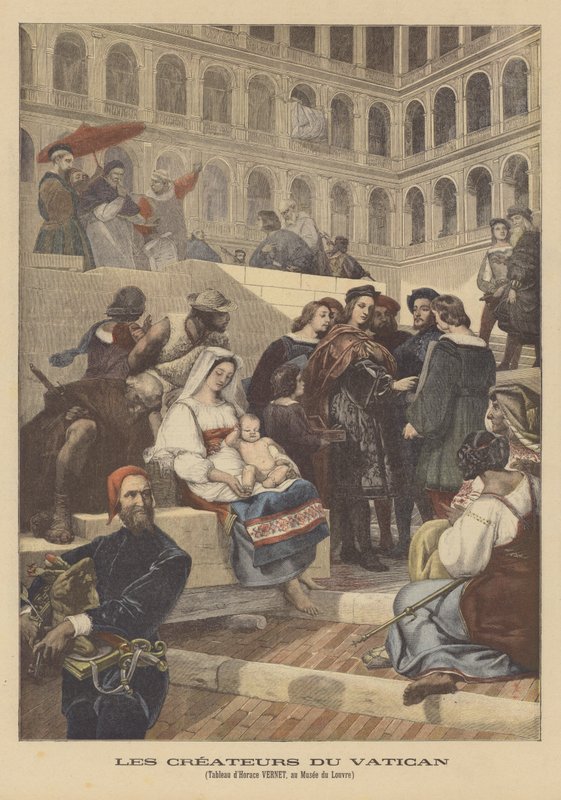 Twórcy Watykanu autorstwa after Horace Vernet