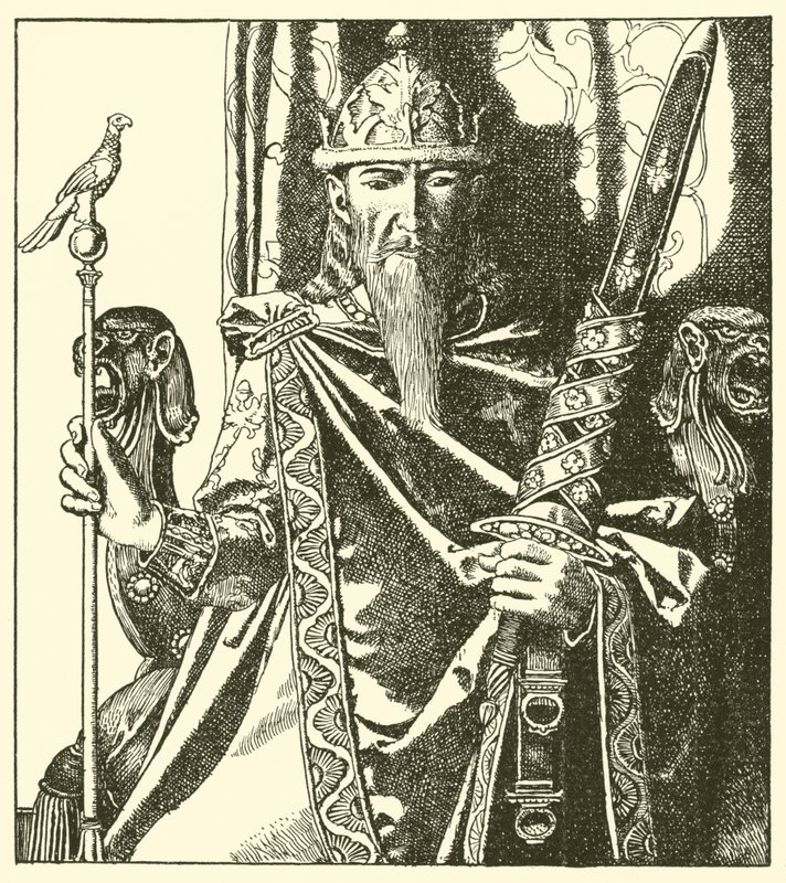 Król Kornwalii Mark autorstwa after Howard Pyle