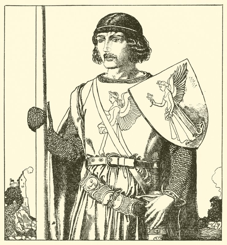 Sir Lamorack z Gales autorstwa after Howard Pyle