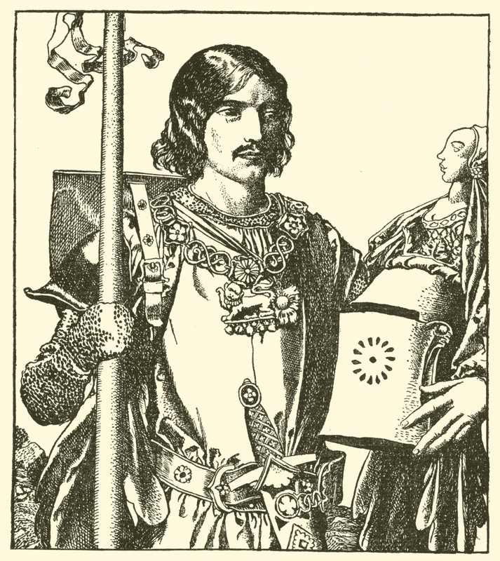 Sir Launcelot z jeziora autorstwa after Howard Pyle