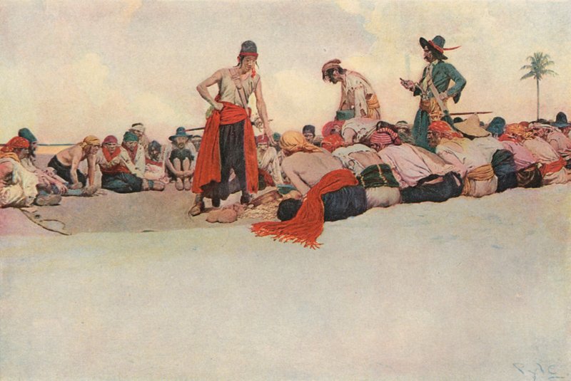 Więc skarb został podzielony autorstwa after Howard Pyle