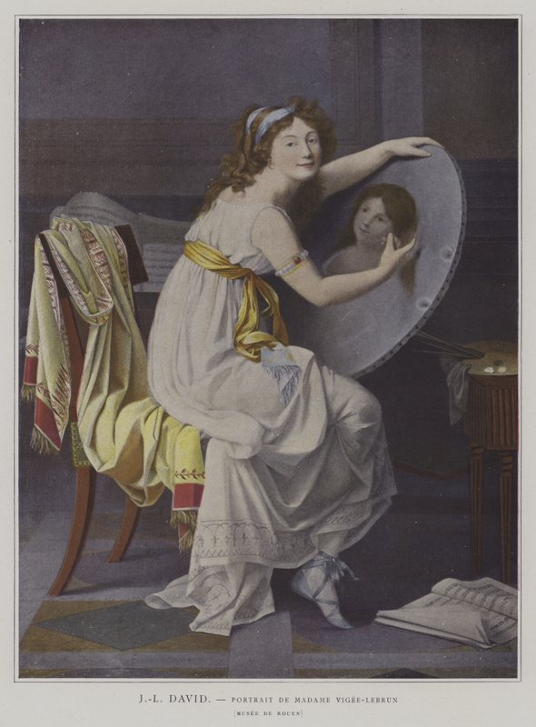 Portret Madame Vigee-Lebrun autorstwa after Jacques Louis David