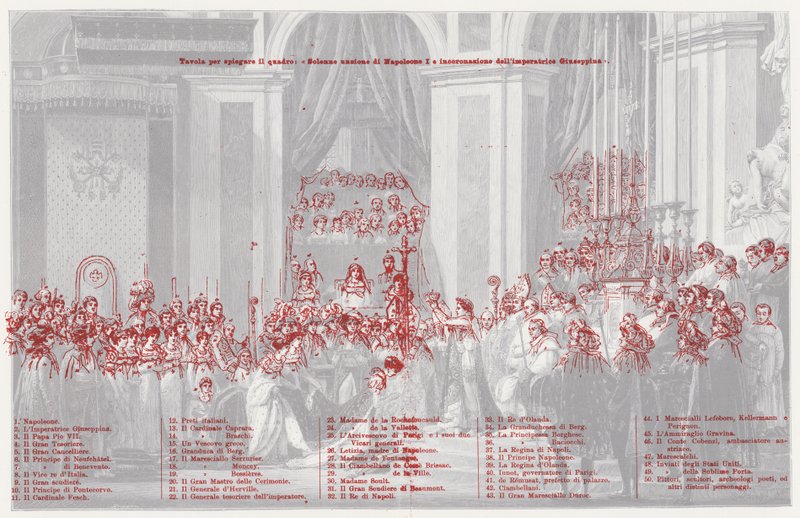 Koronacja Napoleona na cesarza Francji w Notre Dame de Paris, 1804 autorstwa after Jacques Louis David