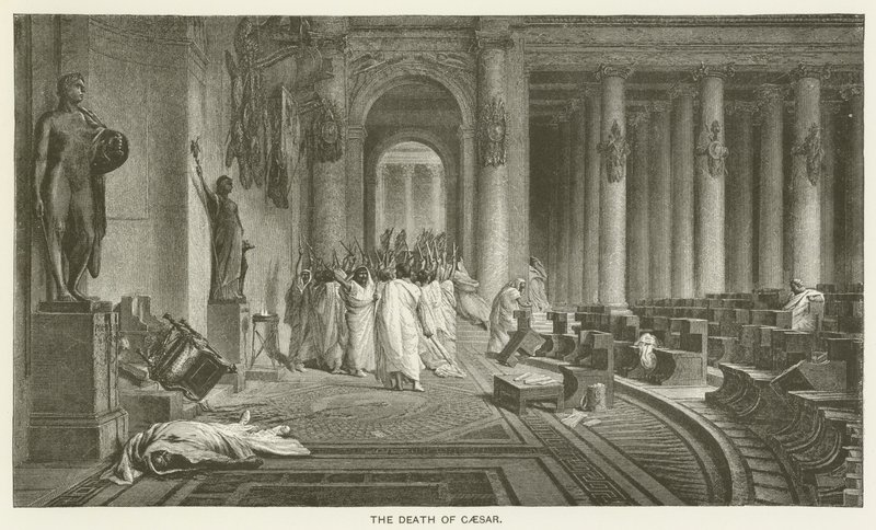 Śmierć Cezara autorstwa after Jean Leon Gerome