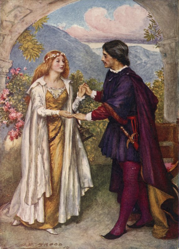 Hamlet i Ofelia autorstwa after John Henry Frederick Bacon