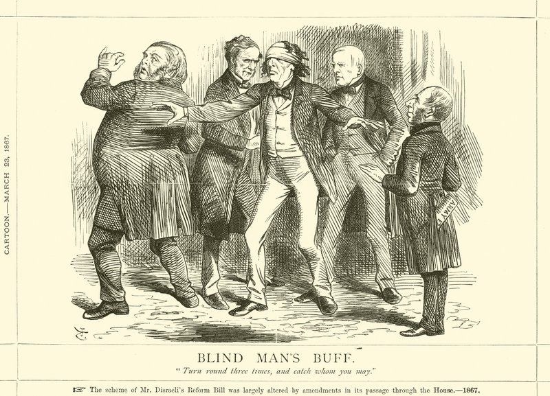 Wzmocnienie niewidomych mężczyzn autorstwa after John Tenniel