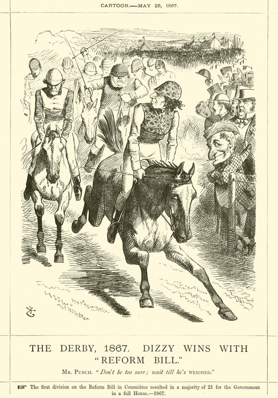 Derby, 1867, Dizzy wygrywa z Reform Bill autorstwa after John Tenniel