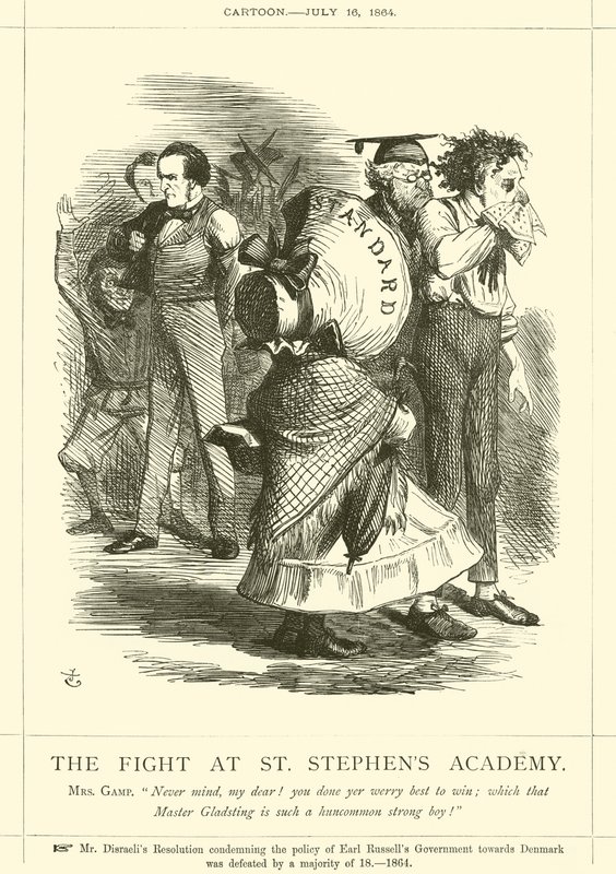 Walka w St Stephens Academy autorstwa after John Tenniel