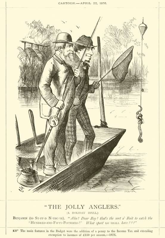 Wesołych wędkarzy, wakacyjna sielanka autorstwa after John Tenniel