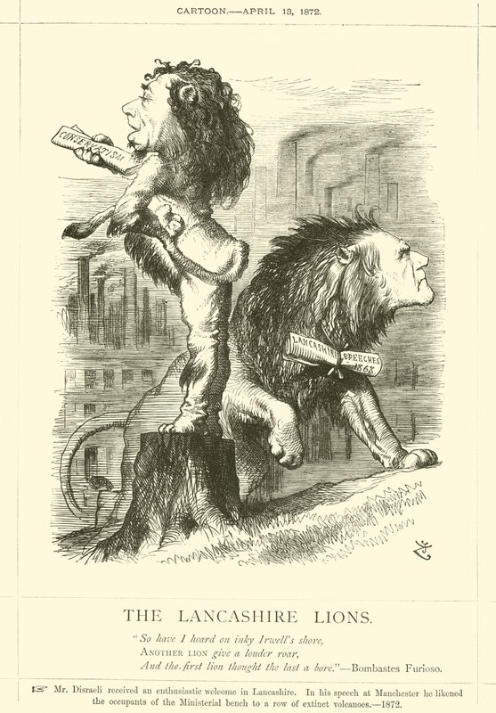 Lwy z Lancashire autorstwa after John Tenniel