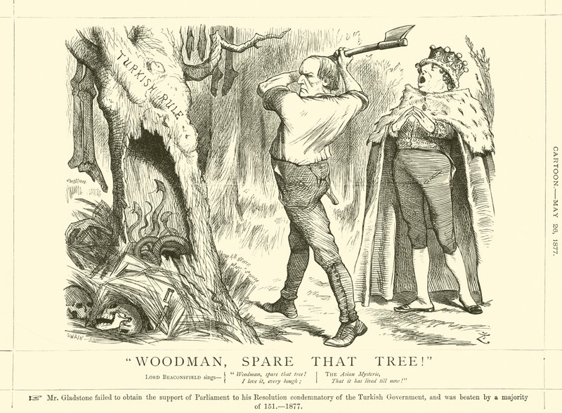 Woodman, oszczędź to Drzewo! autorstwa after John Tenniel
