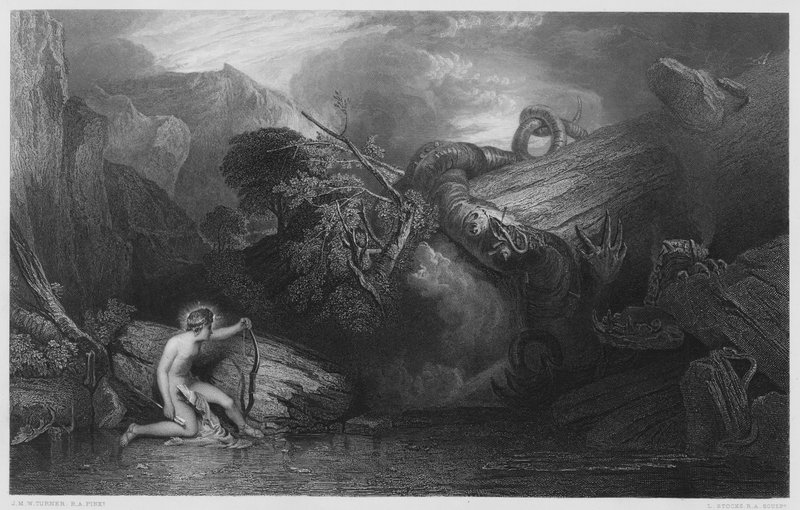 Apollo zabija Pythona, ze zdjęcia w Galerii Narodowej autorstwa after Joseph Mallord William Turner