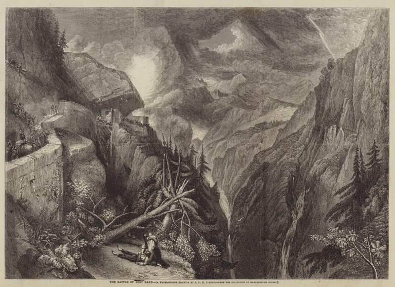 Bitwa o Fort Bard autorstwa after Joseph Mallord William Turner
