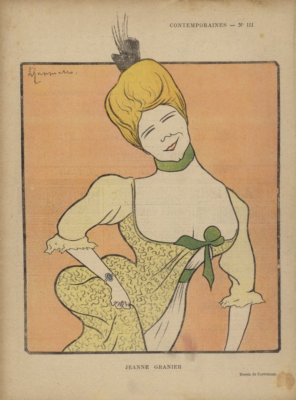 Jeanne Granier, ilustracja do Le Rire autorstwa after Leonetto Cappiello