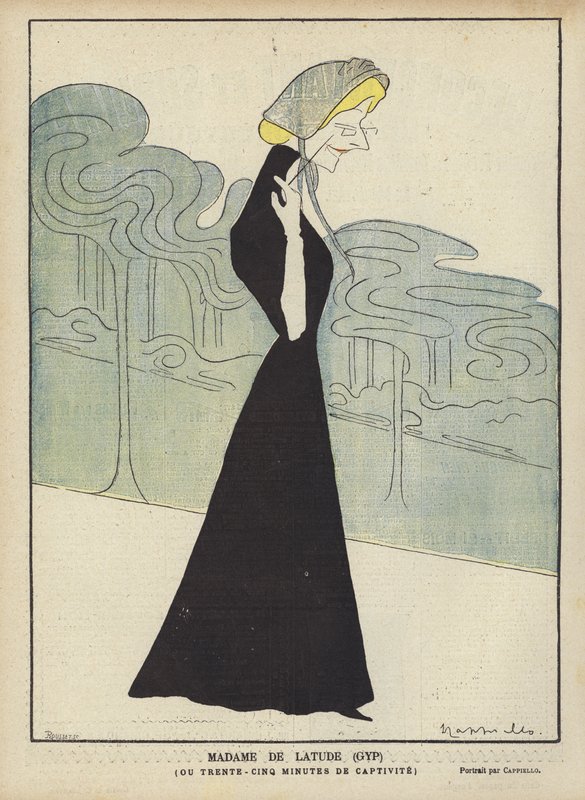 Madame De Latude (GYP), ilustracja do Le Rire autorstwa after Leonetto Cappiello