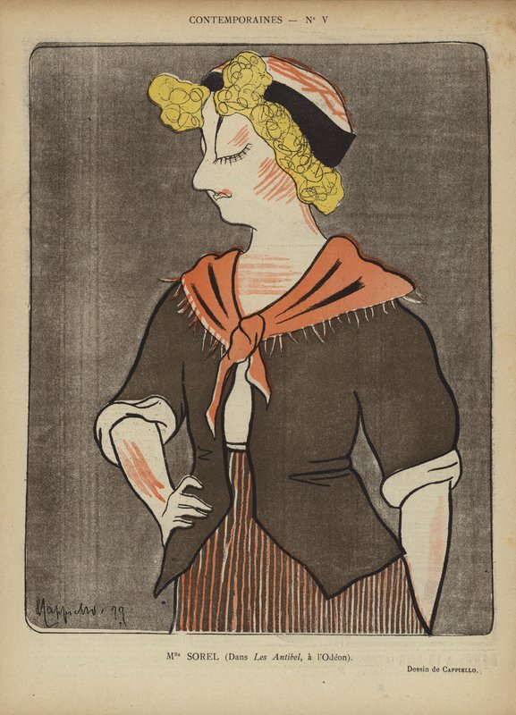Miss Sorel, ilustracja do Le Rire autorstwa after Leonetto Cappiello