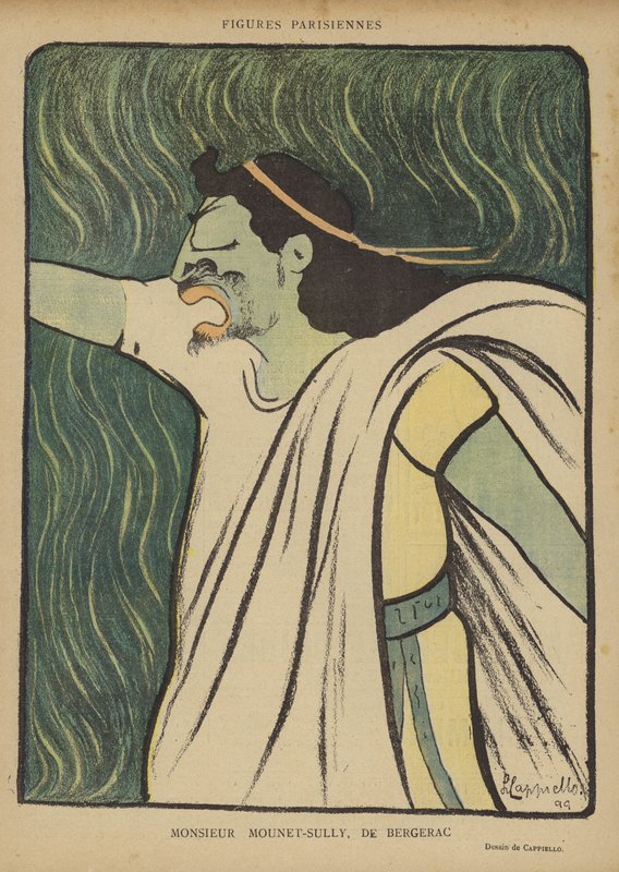 Mounet-Sully, ilustracja do Le Rire autorstwa after Leonetto Cappiello