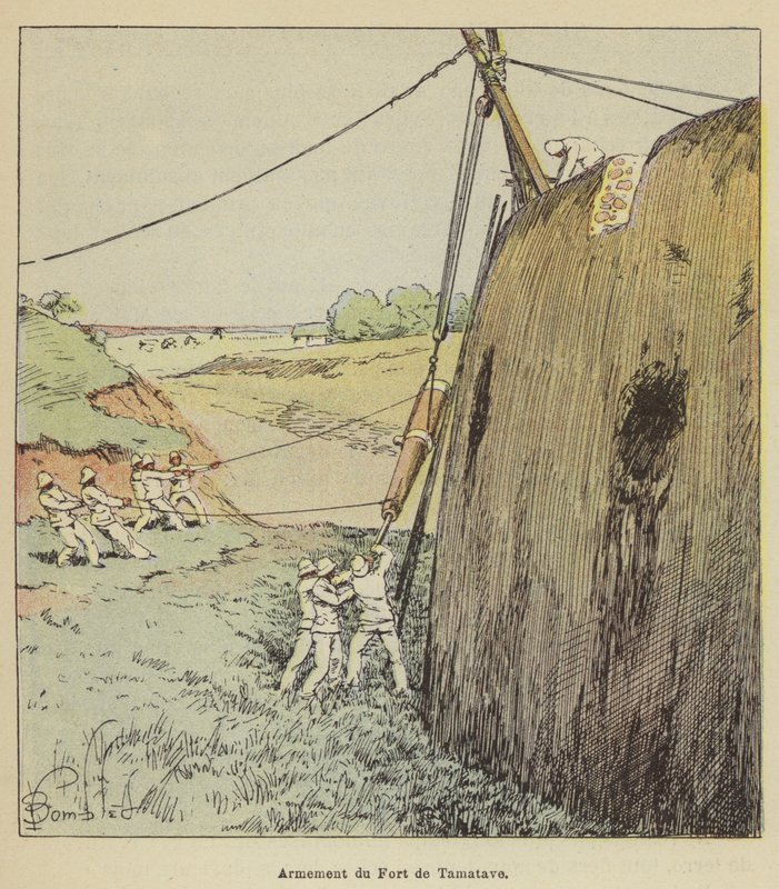 Uzbrojenie fortu Tamatave autorstwa after Louis Charles Bombled