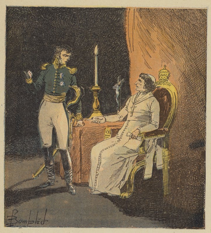Aresztowanie papieża przez generała Radet autorstwa after Louis Charles Bombled