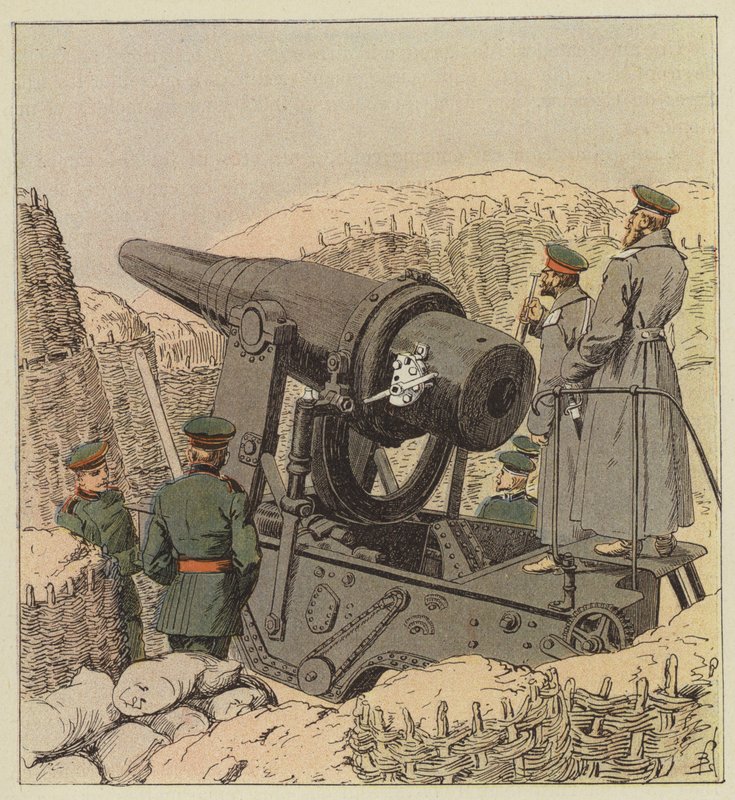 Rosyjski 9-calowy pistolet boczny autorstwa after Louis Charles Bombled
